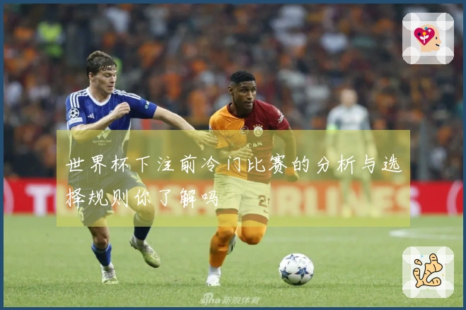 世界杯下注前冷门比赛的分析与选择规则你了解吗